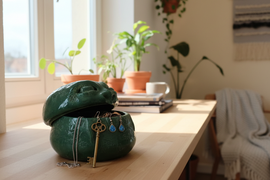 Lifestyle-Foto - Grüner Totenkopf Aufbewahrung